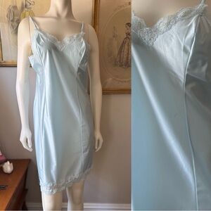 Light Blue Lace Trim Top